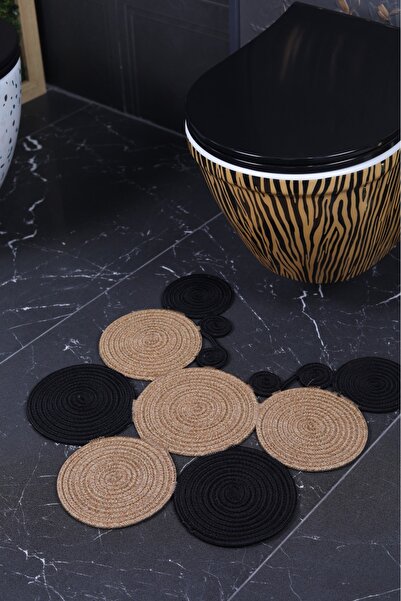 ModaCardin Jute, Straw, Doormat, Bathroom Mat, Toilet Seat Mat, Toilet Seat M...