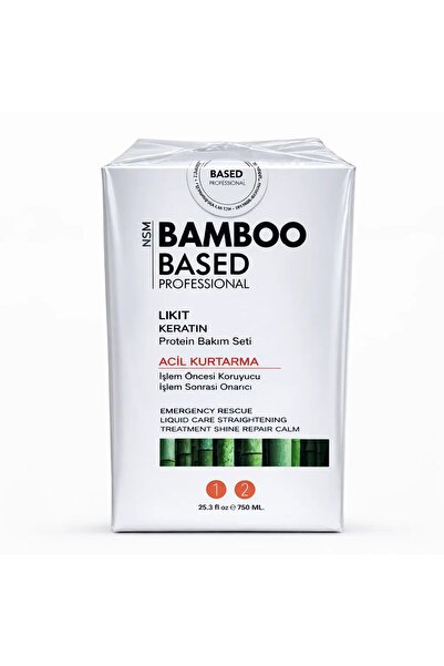 Bamboo Based Professional ACİL KURTARMA LİKİT KERATİN PROTEİN BAKIM SETİ 3x25...