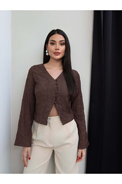 ESRAHELVACI broderie perforată cu model Bluză