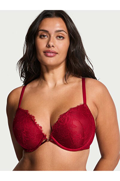 Victoria's Secret Gül Dantelli Push-Up Sütyen
