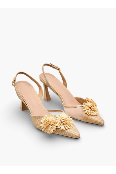 Flora Bella by Shoexpress Women Floral Embellished Flared Heel Sandals