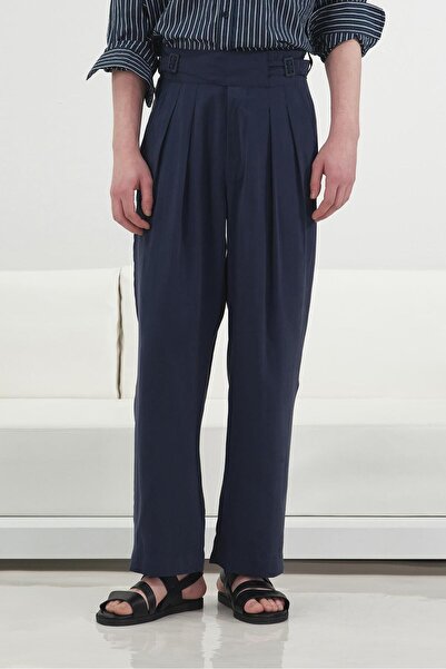 GIESTO Șal dublu K curea cu pliuri detaliate, bleumarin, modal modal OLON