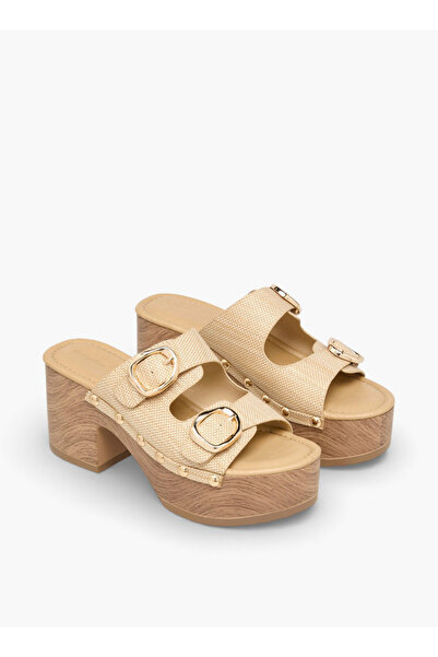 Surestep Women Buckle Detail Platform Sandals