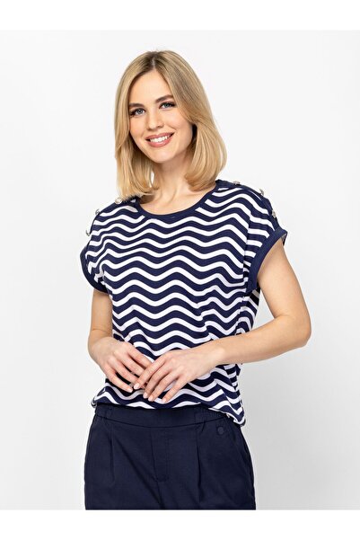 Heavy Tools Tricou cu mânecă scurtă pentru femei, MILENA WAVY M