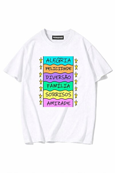 PERISENSE Unisex Γυναικεία/Ανδρικά με τύπωμα 100% Βαμβάκι Premium Χτενισμένα ...