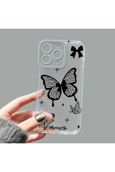 ucuc حافظة سيليكون شفافة متوافقة مع هاتف iPhone 16 Pro Max، مزودة بطباعة جمال...