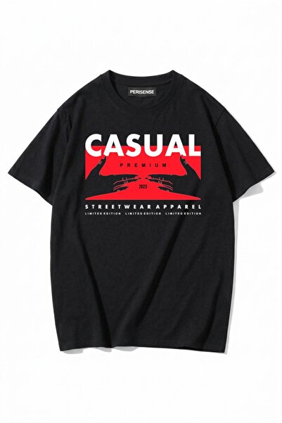 PERISENSE Unisex Γυναικεία/Ανδρικά με τύπωμα 100% Βαμβάκι Premium Χτενισμένα ...