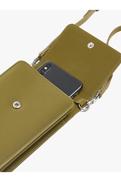 PARFOIS Kadın Yumuşak Dokulu ve Kapaklı Cep Telefonu Çantası