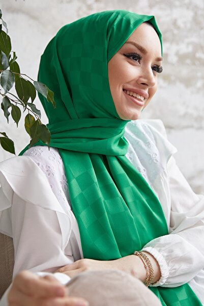 InStyle Σχέδιο Maura Dama Μετάξι i Σάλι Ζακάρ - Πράσινο