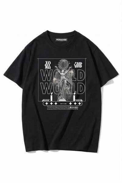 PERISENSE Unisex Γυναικεία/Ανδρικά με τύπωμα 100% Βαμβάκι Premium Χτενισμένα ...