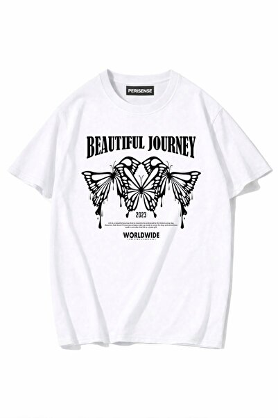 PERISENSE تي شيرت للجنسين للنساء/الرجال مطبوع 100% قطن ممشط فاخر مقاس كبير قطن