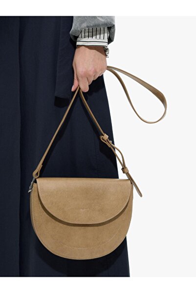 PARFOIS Kadın Kapaklı Oval Çapraz Çanta