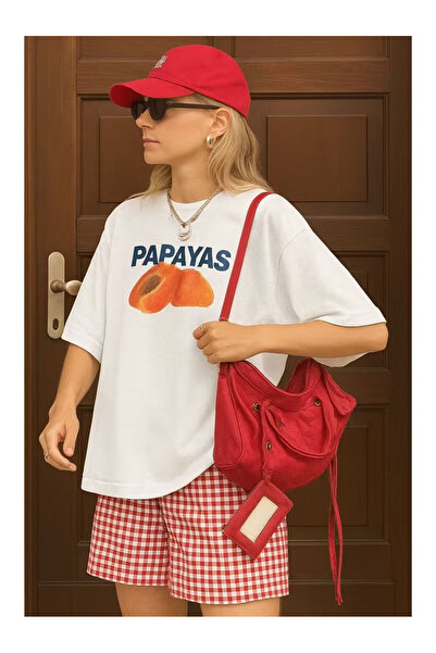 ZEMLİYA Unisex "Papayas" Printed T-Shirt -Modern Style