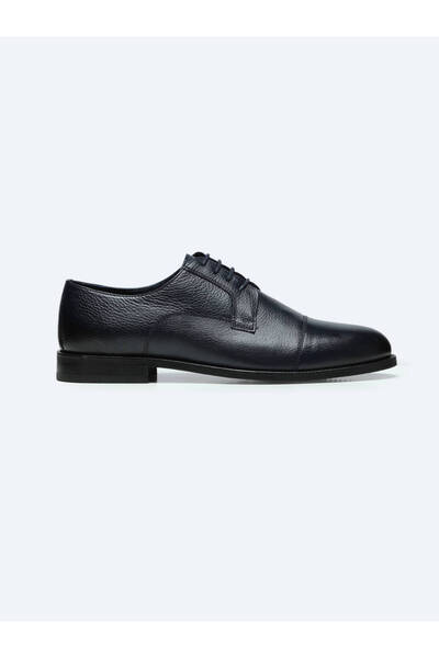 Kip Navy Blue Leather Classic Shoes