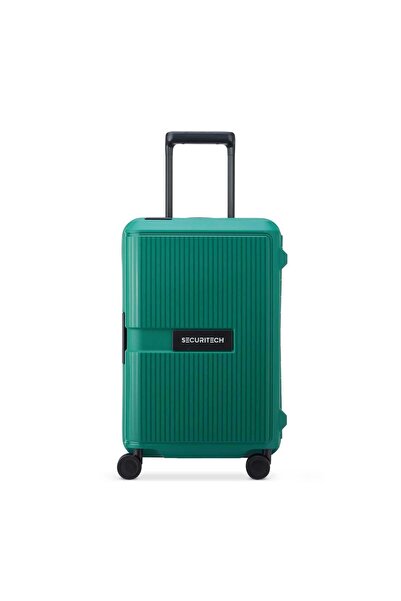 Delsey Securitech Stone 4 Double Wheels Hard Trolley, 55 cm, Green