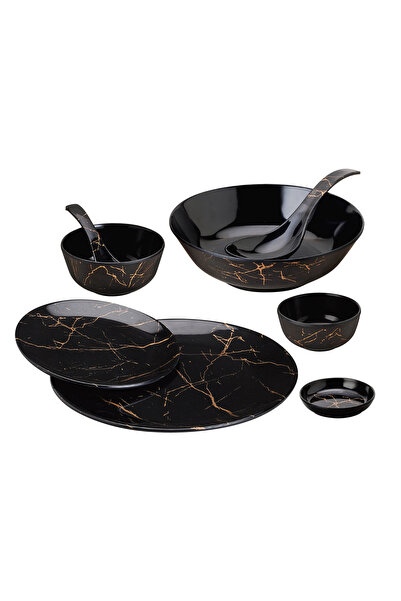Dinewell طقم عشاء من الميلامين، 30 قطعة، متنوع
