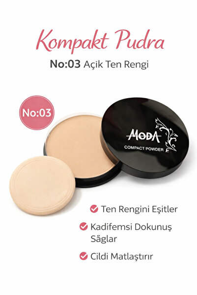 MODA Compact Powder No:03 Kompakt Pudra