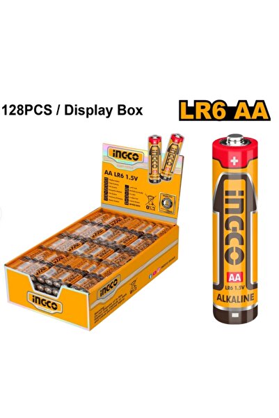 Ingco Baterie AA alcaline set 128buc bax