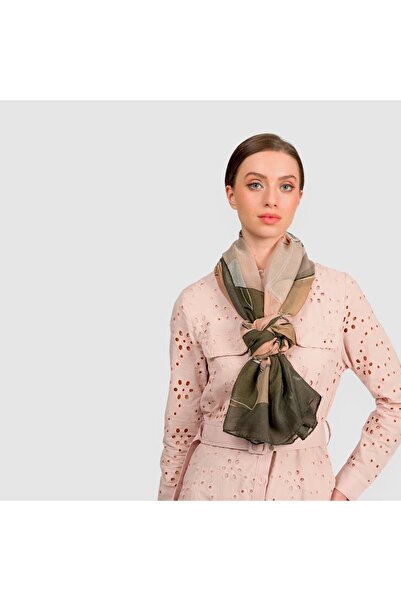 Anekke Eikon 42480-051 Γυναικείο Κασκόλ Καφέ & Nude – Αφηρημένο Καλλιτεχνικό ...