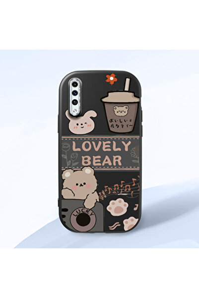 Hontinga حافظة هاتف سامسونج جالاكسي A50s متوافقة مع الكاميرا، مصنوعة من السيل...