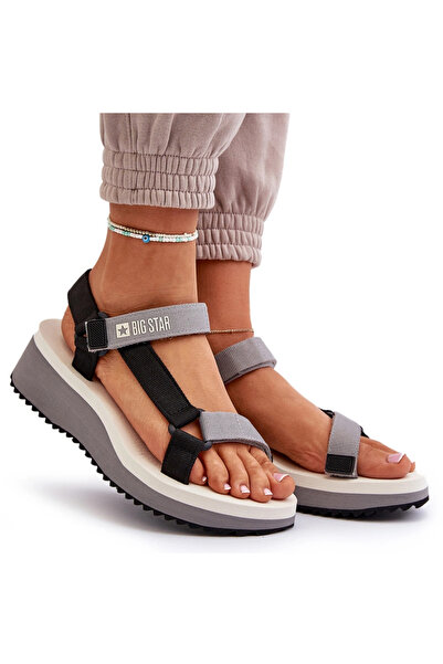 Big Star Shoes Women's Platform and Wedge Sandals Big Star NN274A054 Grey 36