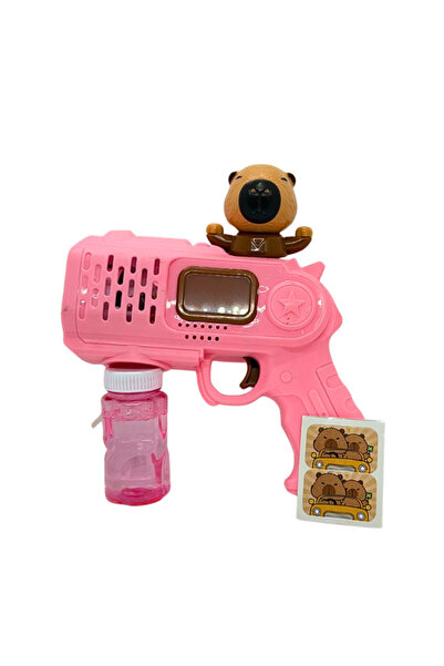 Toy Water Blaster Capybara Roz Automat Baloane de Sapun , Electric cu Rotatie...