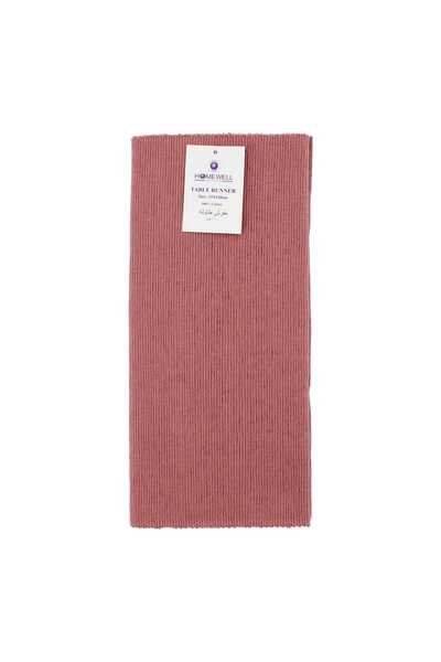 homewell Cotton Ribbed Table Runner, 33 x 120 cm, Purple