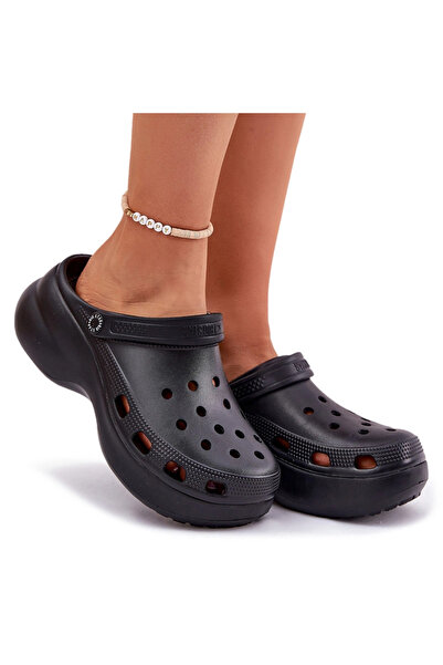 Big Star Shoes Foam Women's Slippers On A Massive Sole Big Star RR274A118 Bla...