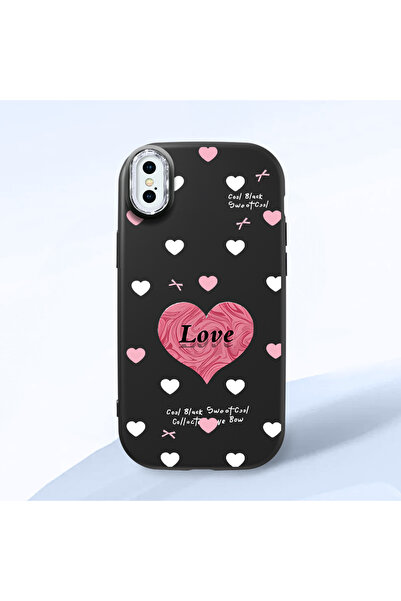 Hontinga iPhone XS Compatible Camera Protected Black Soft Silicone Phone Case...