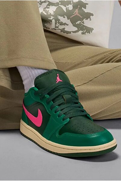 Nike Air Jordan 1 Low 'Watermelon'Leather Womens Sneaker Hakiki Deri Kadın Gü...