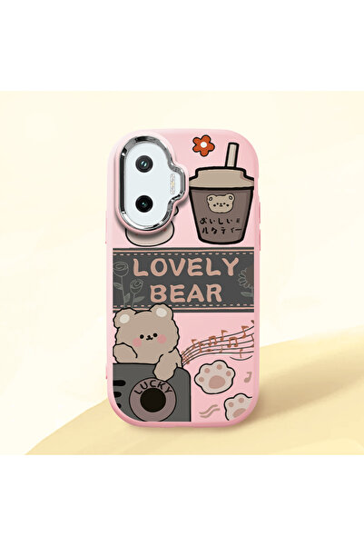 Hontinga حافظة هاتف من السيليكون الناعم باللون الوردي متوافقة مع كاميرا Poco ...