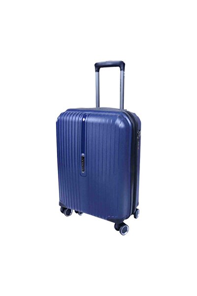 Cosmo Crystal 4Wheel Hard Trolley 50cm Navy Blue