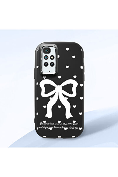 Hontinga حافظة هاتف من السيليكون الناعم باللون الأسود متوافقة مع كاميرا Redmi...