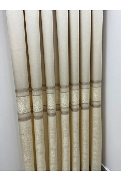 NİVEMESHOME Ürgüp V-115 Cream 1/3 Pi̇leli̇ Fo Drapery Curtain Pm