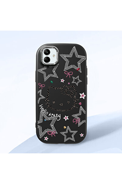 Hontinga Samsung Galaxy A04 Uyumlu Hello Kitty Desenli Kamera Korumalı Siyah ...