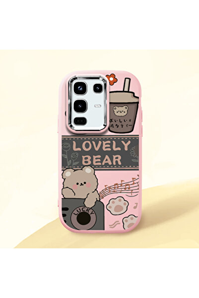 Hontinga حافظة هاتف من السيليكون الناعم باللون الوردي متوافقة مع كاميرا Infin...