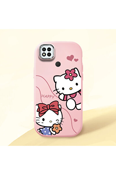 Hontinga Redmi 9c Uyumlu Kamera Korumalı Pembe Yumuşak Silikon Telefon Kılıfı...
