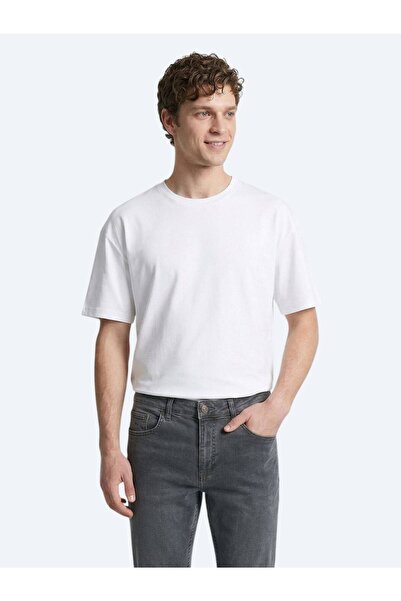 Kip White Plain 100% Cotton T-Shirt