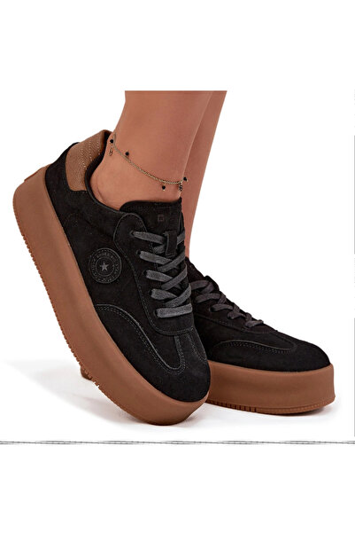 Big Star Shoes Sneakerși pentru femei cu platformă Big Star SS274761 Negru 40