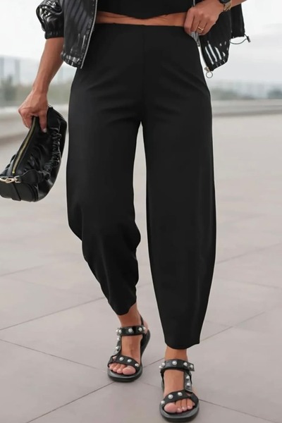 bb butik basic Crepe Fabric Balloon Pants B4010