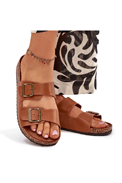 Evento Sandale de damă cu platformă din plută și catarame Camel Vesina 41