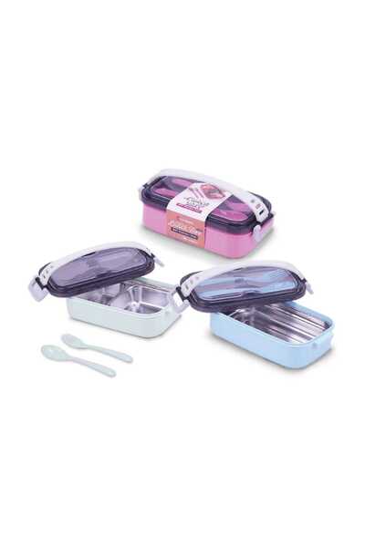 ELIANWARE Stainless Steel Lunch Box E-2004 650ml Assorted Per Pc