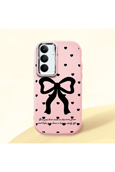 Hontinga حافظة هاتف من السيليكون الناعم باللون الوردي متوافقة مع كاميرا Realm...