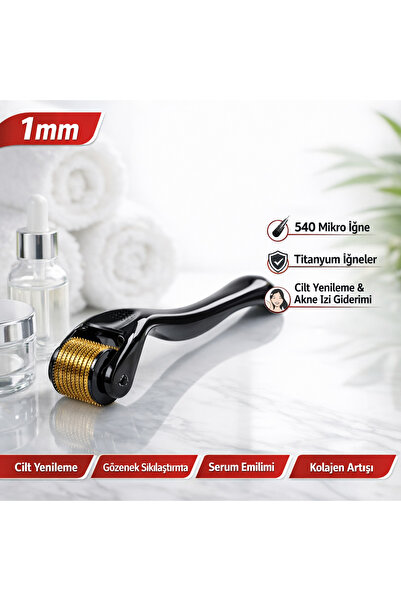 VIREXA Dermaroller Titanyum Uçlu 540 Iğneli Derma Roller 1 Mm