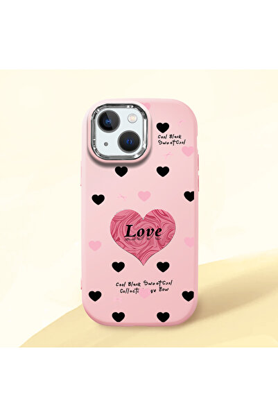 Hontinga حافظة هاتف من السيليكون الناعم باللون الوردي متوافقة مع هاتف iPhone ...