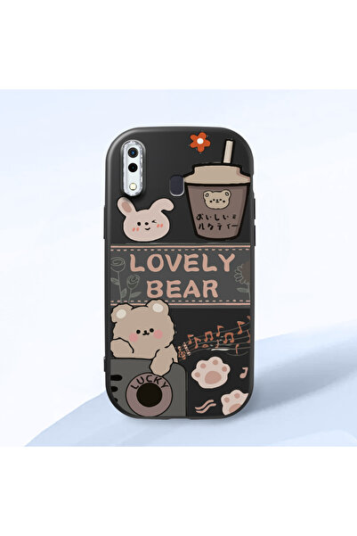 Hontinga حافظة هاتف من السيليكون الناعم باللون الأسود متوافقة مع هاتف سامسونج...