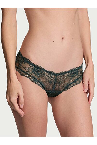 Victoria's Secret Gül Dantelli Derin Bacak Kesim Cheeky Külot