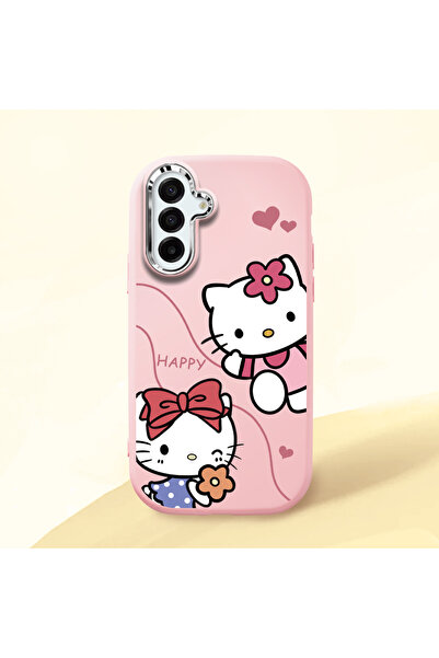 Hontinga Samsung Galaxy A17 Uyumlu Kamera Korumalı Pembe Yumuşak Silikon Tele...