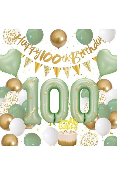 NO BRAND 100th Birthday Decoration Set