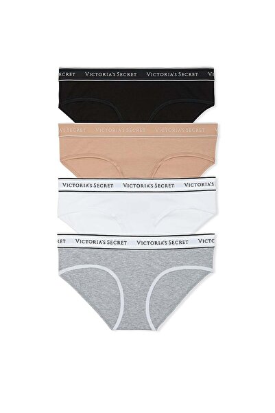 Cotton Hiphugger Panties with 4-Pack Logo